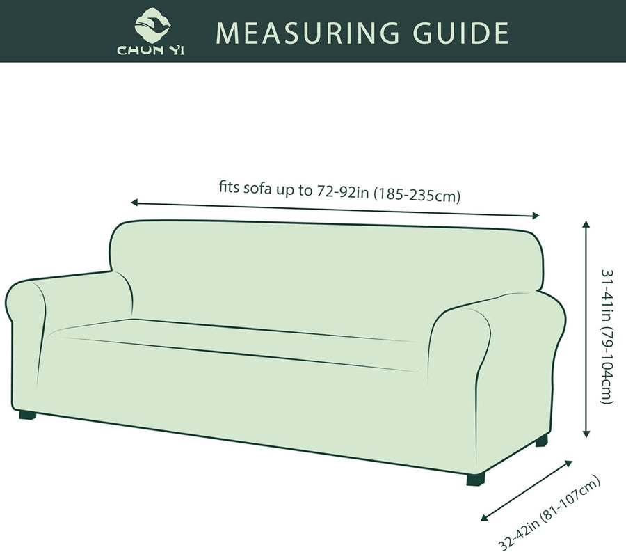 1 Piece Jacquard Sofa Cover - 3 Seater (Dove Grey) - liquidation.store