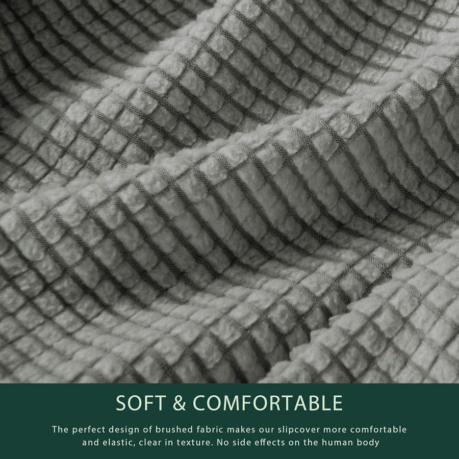 1 Piece Jacquard Sofa Cover - 3 Seater (Dove Grey) - liquidation.store