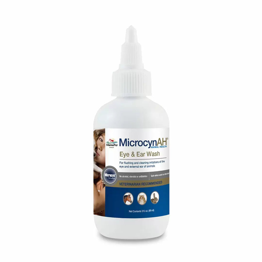 Microcyn AH Eye & Ear Wash, Cleaning & wound care for Pets - 89ml X3