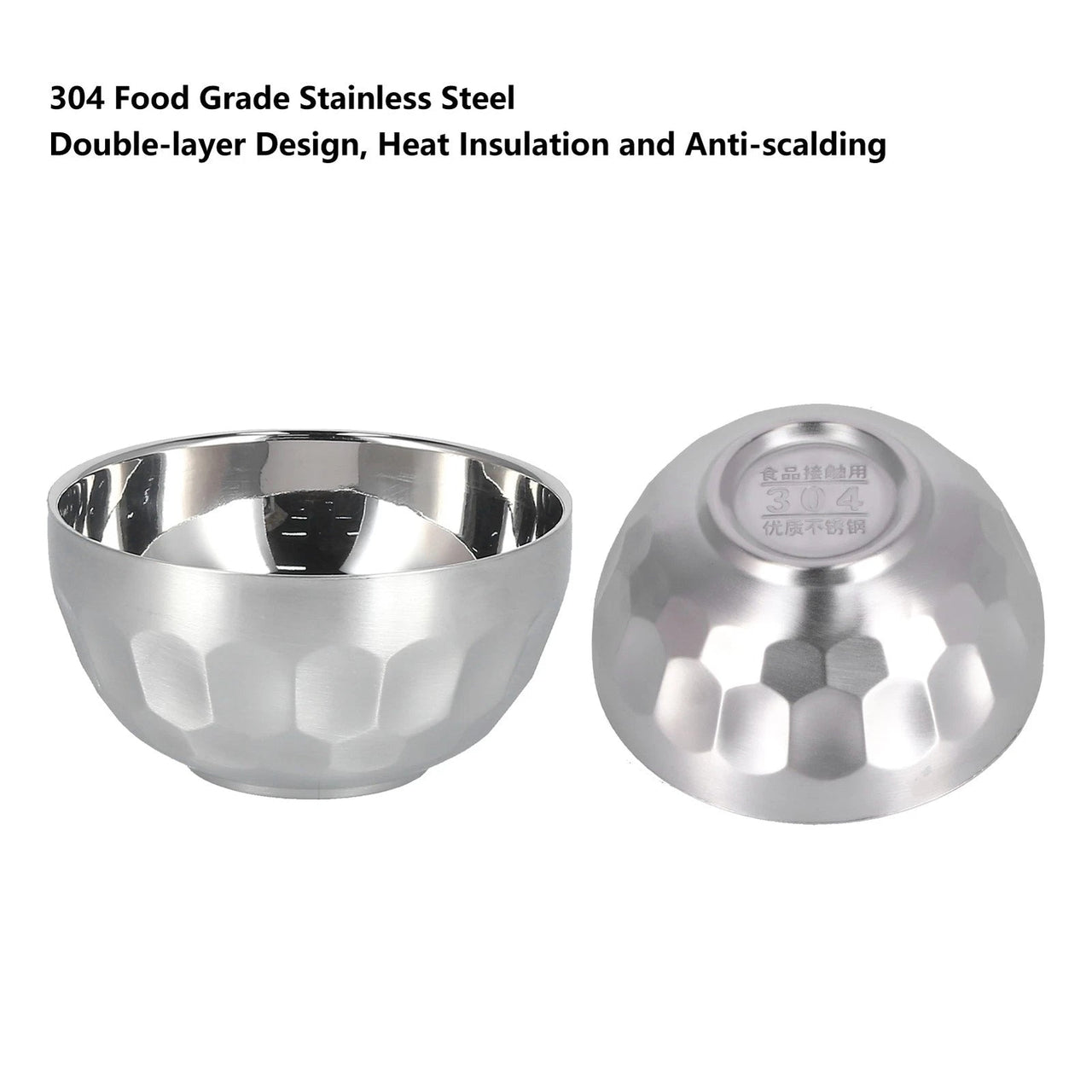 10pcs Stainless Steel Double Wall Heat Insulated Bowls - liquidation.store