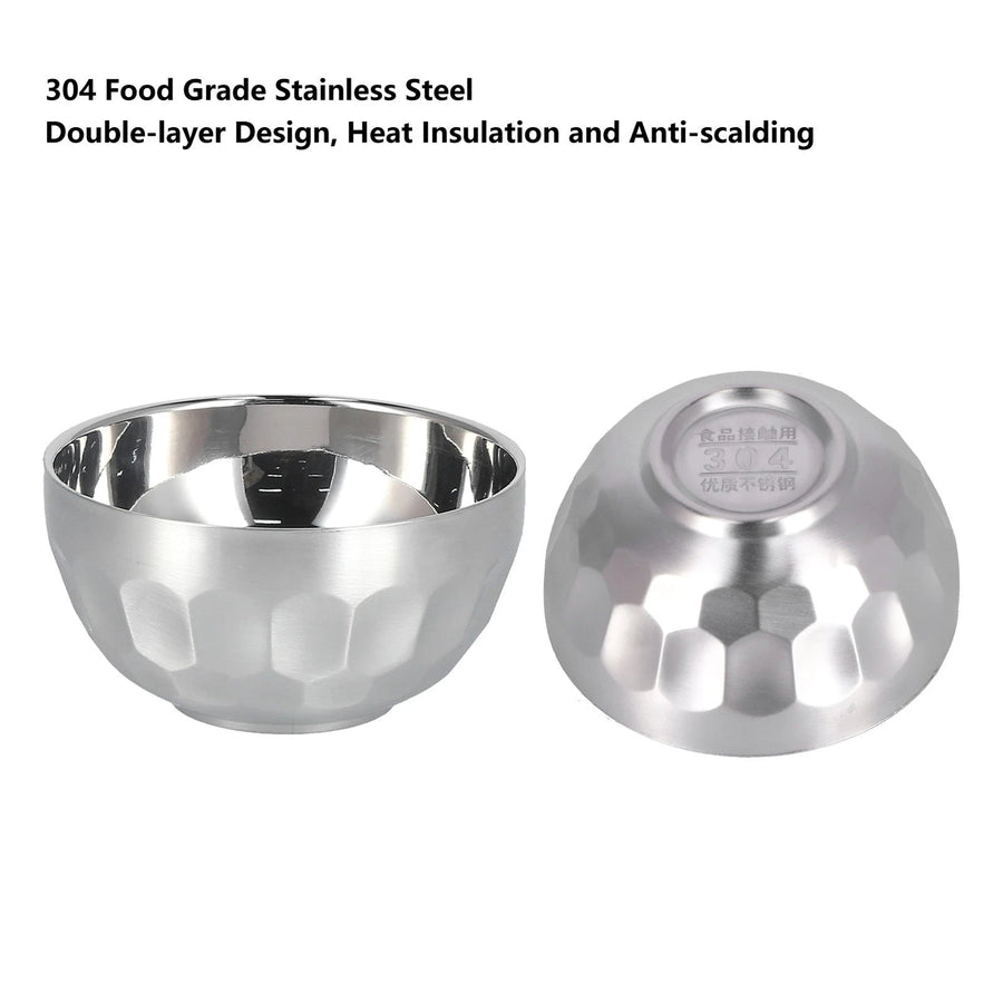 10pcs Stainless Steel Double Wall Heat Insulated Bowls - liquidation.store