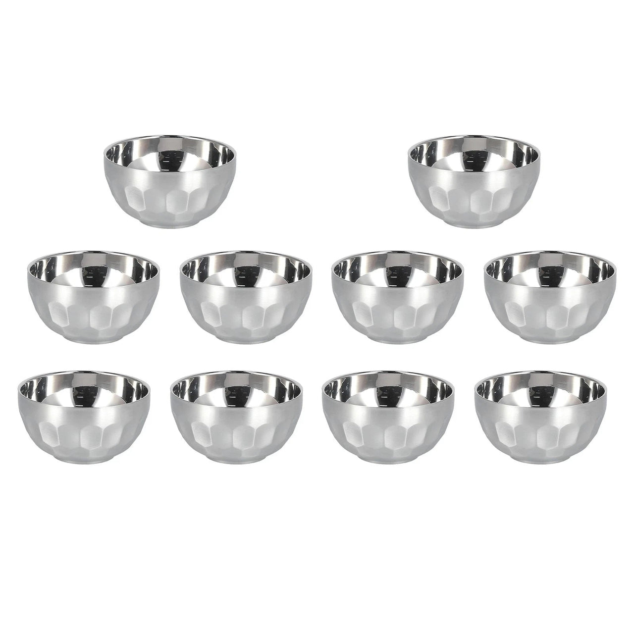 10pcs Stainless Steel Double Wall Heat Insulated Bowls - liquidation.store