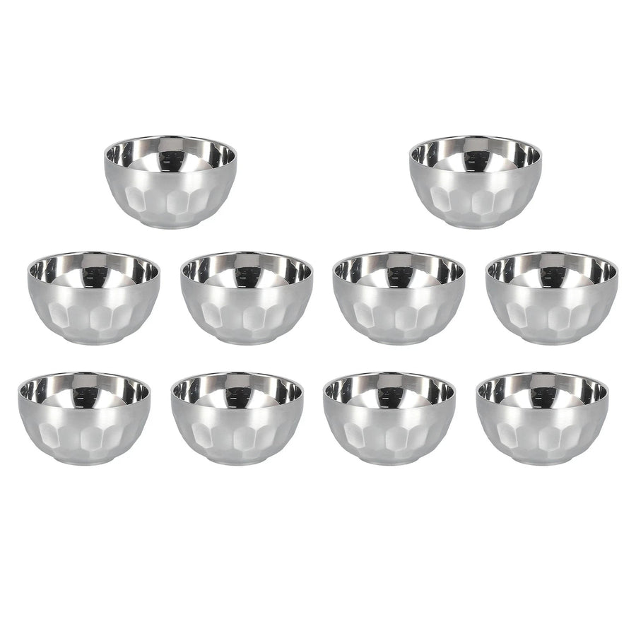 10pcs Stainless Steel Double Wall Heat Insulated Bowls - liquidation.store