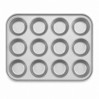 12 Cup Shallow Bun Tins - 2 Pack - liquidation.store