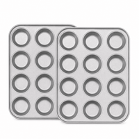 12 Cup Shallow Bun Tins - 2 Pack - liquidation.store