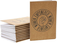 12 Pack Kraft Notebook Expansion - Feminism Designs, 6 Styles - liquidation.store