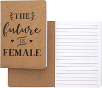 12 Pack Kraft Notebook Expansion - Feminism Designs, 6 Styles - liquidation.store