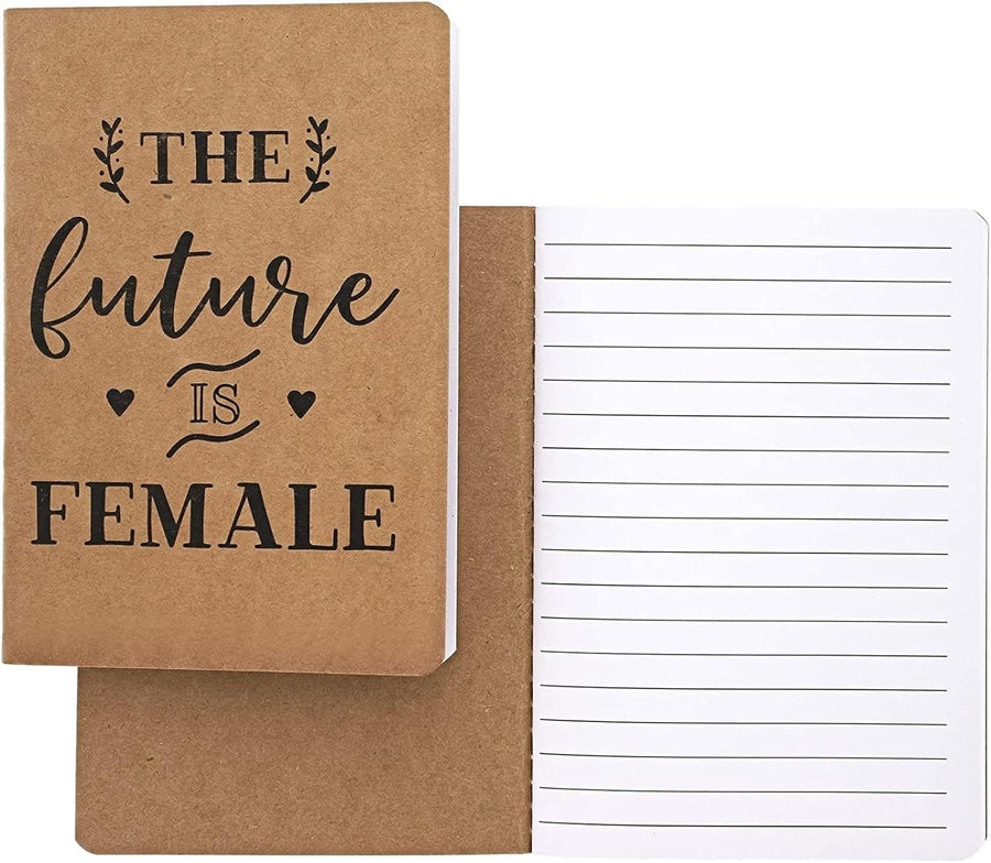 12 Pack Kraft Notebook Expansion - Feminism Designs, 6 Styles - liquidation.store