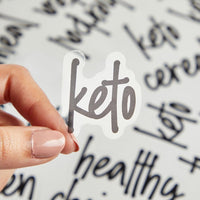 Thumbnail for 170 Keto Kitchen Pantry Labels for Food Storage Containers - Black Script - liquidation.store