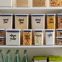 Thumbnail for 170 Keto Kitchen Pantry Labels for Food Storage Containers - Black Script - liquidation.store