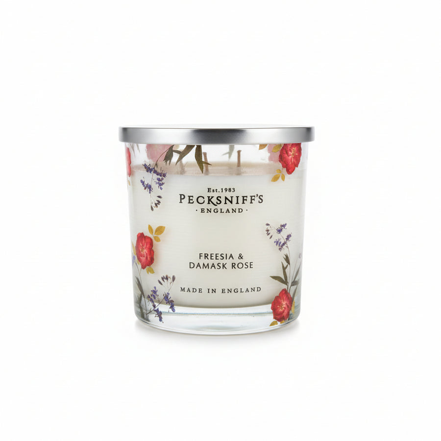 PECKSNIFF'S Freesia & Damask Rose Candle 3 wick 595g