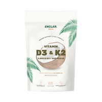 Enclar Health Vitamin D3 + K2 capsules close up