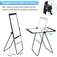 Thumbnail for 2 in 1 Magnetic Dry Board Whiteboard with Adjustable Easel Double Sided - 90x60cm - liquidation.store