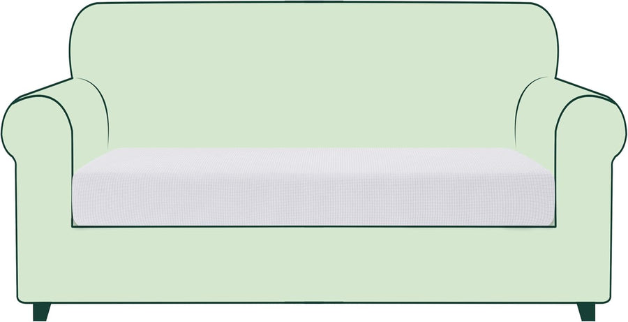 2 Seater Slipcover for Loveseat Couch - White - liquidation.store