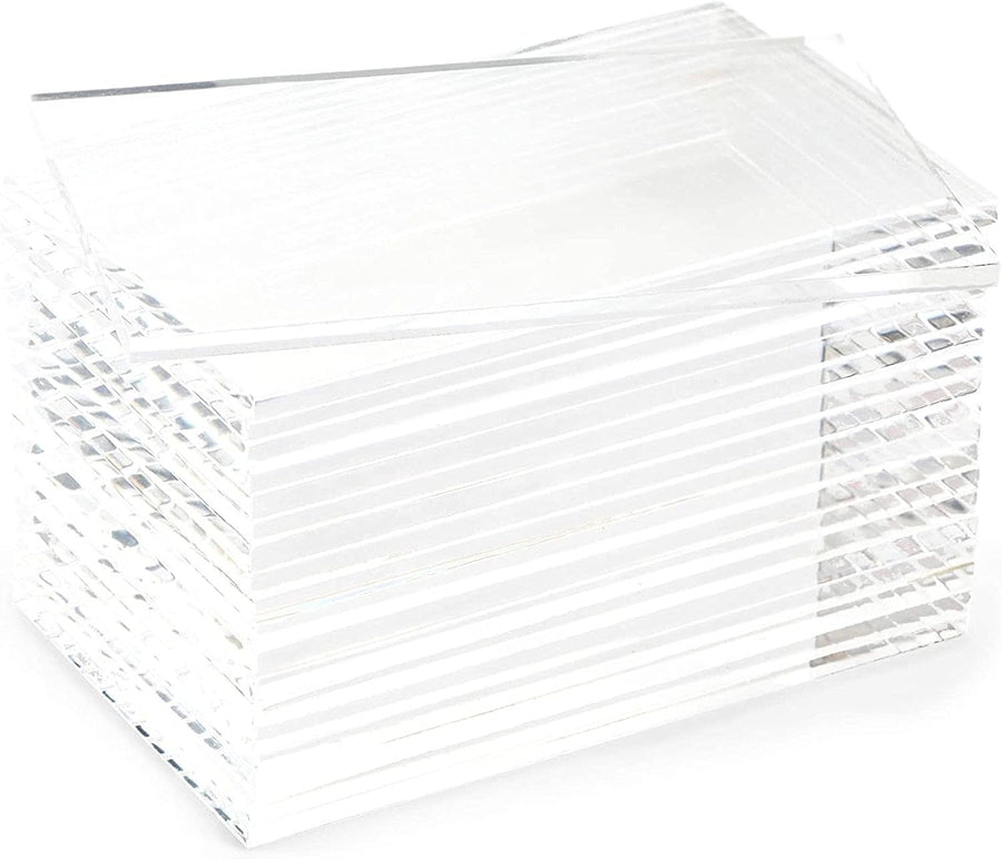20 - Pack of Rectangular Acrylic Wedding Place Cards - 9x5cm Each - liquidation.store