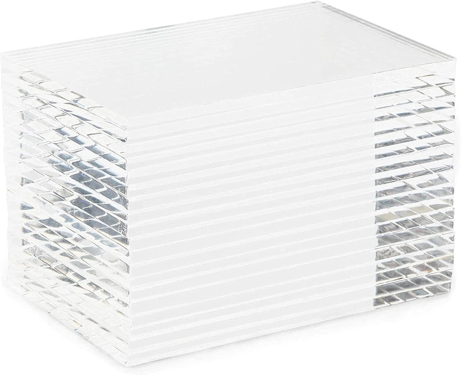 20 - Pack of Rectangular Acrylic Wedding Place Cards - 9x5cm Each - liquidation.store