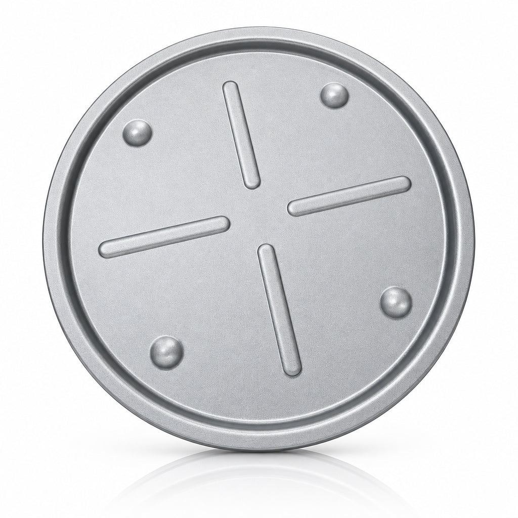 Metallic Round Pizza Pan with Raised Edge - 25cm (Grey)