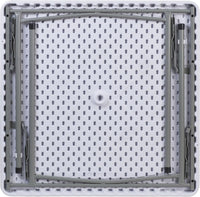 2.81 - Foot Square Granite White Plastic Folding Table - liquidation.store