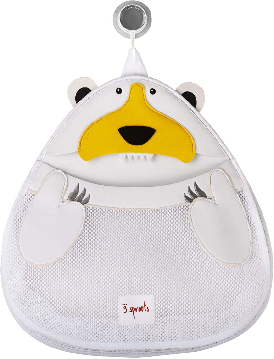 3 Sprouts Baby Bath Toy Bag for Bath Toys - Polar Bear - liquidation.store