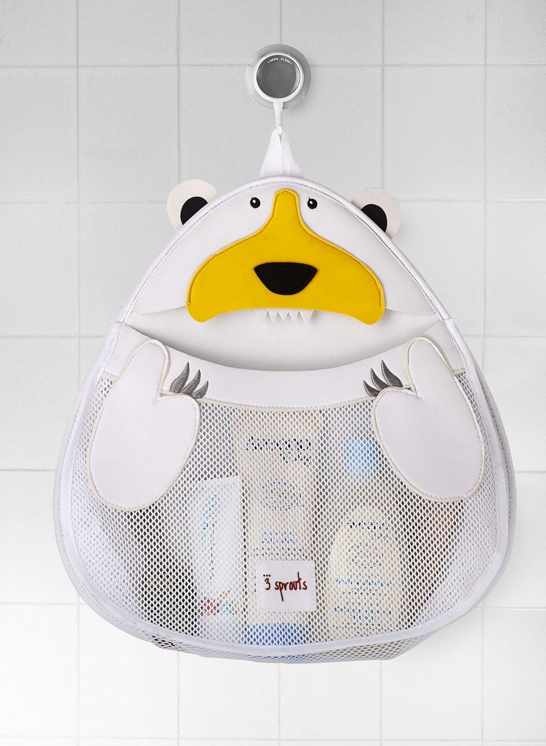 3 Sprouts Baby Bath Toy Bag for Bath Toys - Polar Bear - liquidation.store