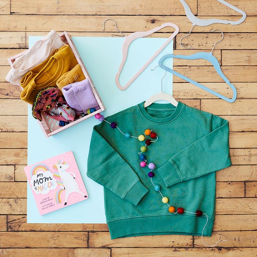 3 Sprouts Baby Hangers - Non - slip Velvet hangers for Nursery - Whale Blue - liquidation.store