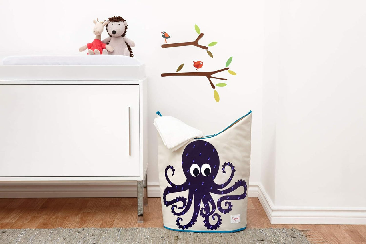 3 Sprouts Laundry Hamper Bin - Octopus - liquidation.store