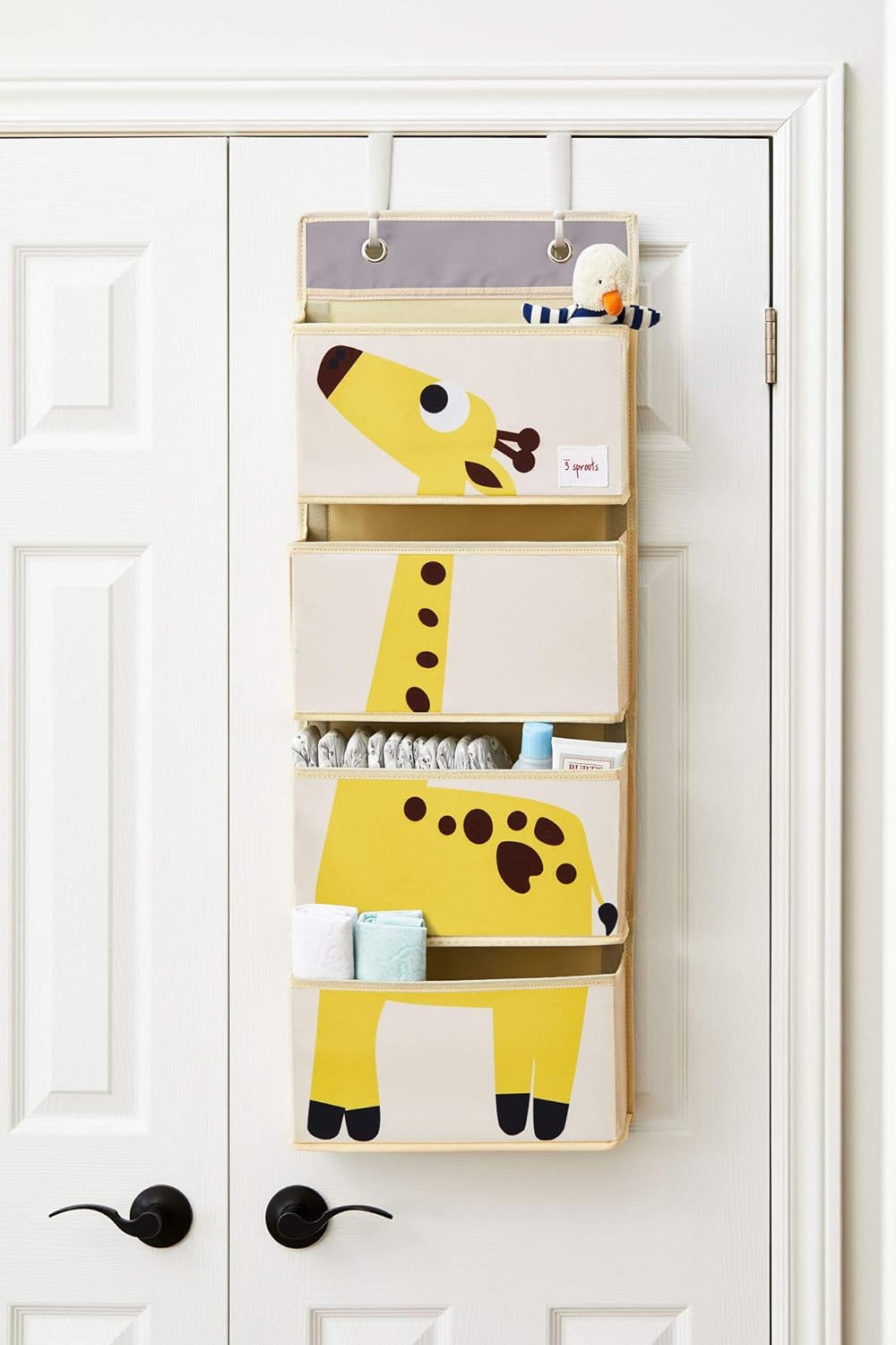 3 Sprouts Over Door Storage Organiser - Giraffe - liquidation.store