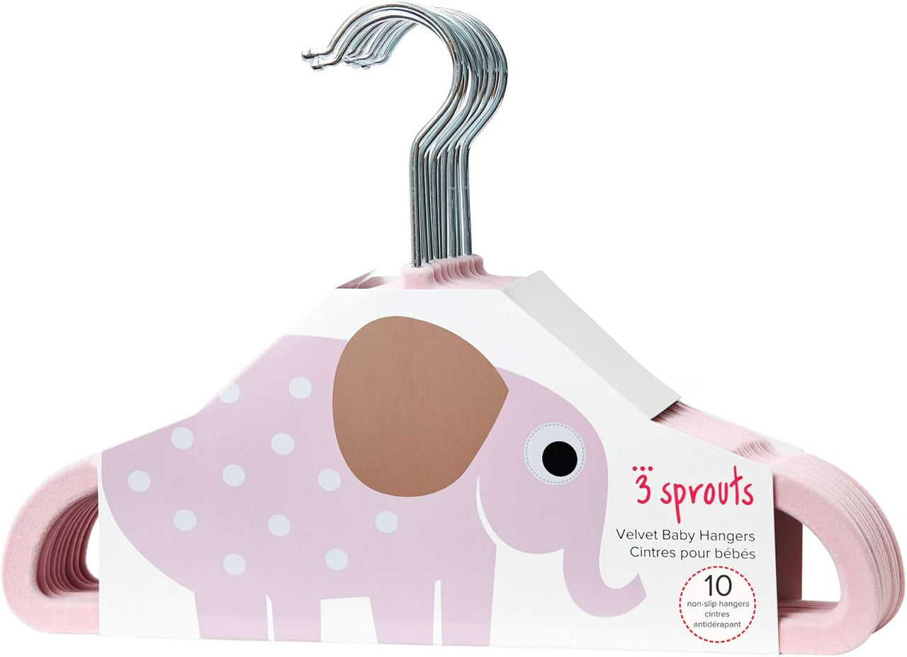 3 Sprouts Sprouts Baby Hangers - Elephant (X10) - liquidation.store