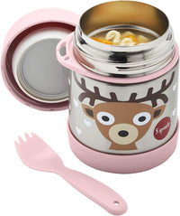 Thumbnail for 3 Sprouts Stainless Steel Food Flask and Spork for Kids - Deer - liquidation.store