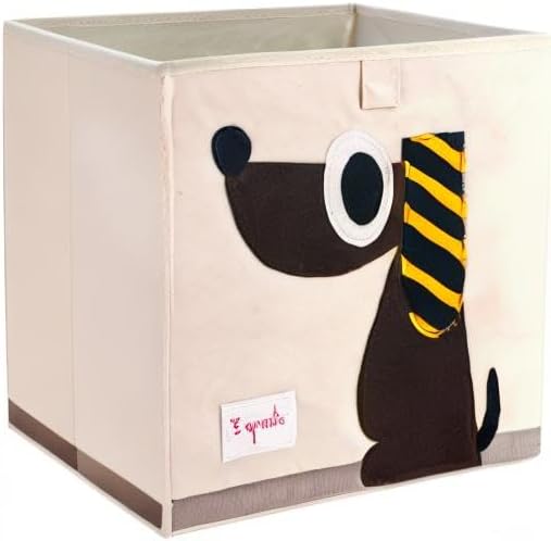 3 Sprouts Toy Storage Cube - Dog - liquidation.store