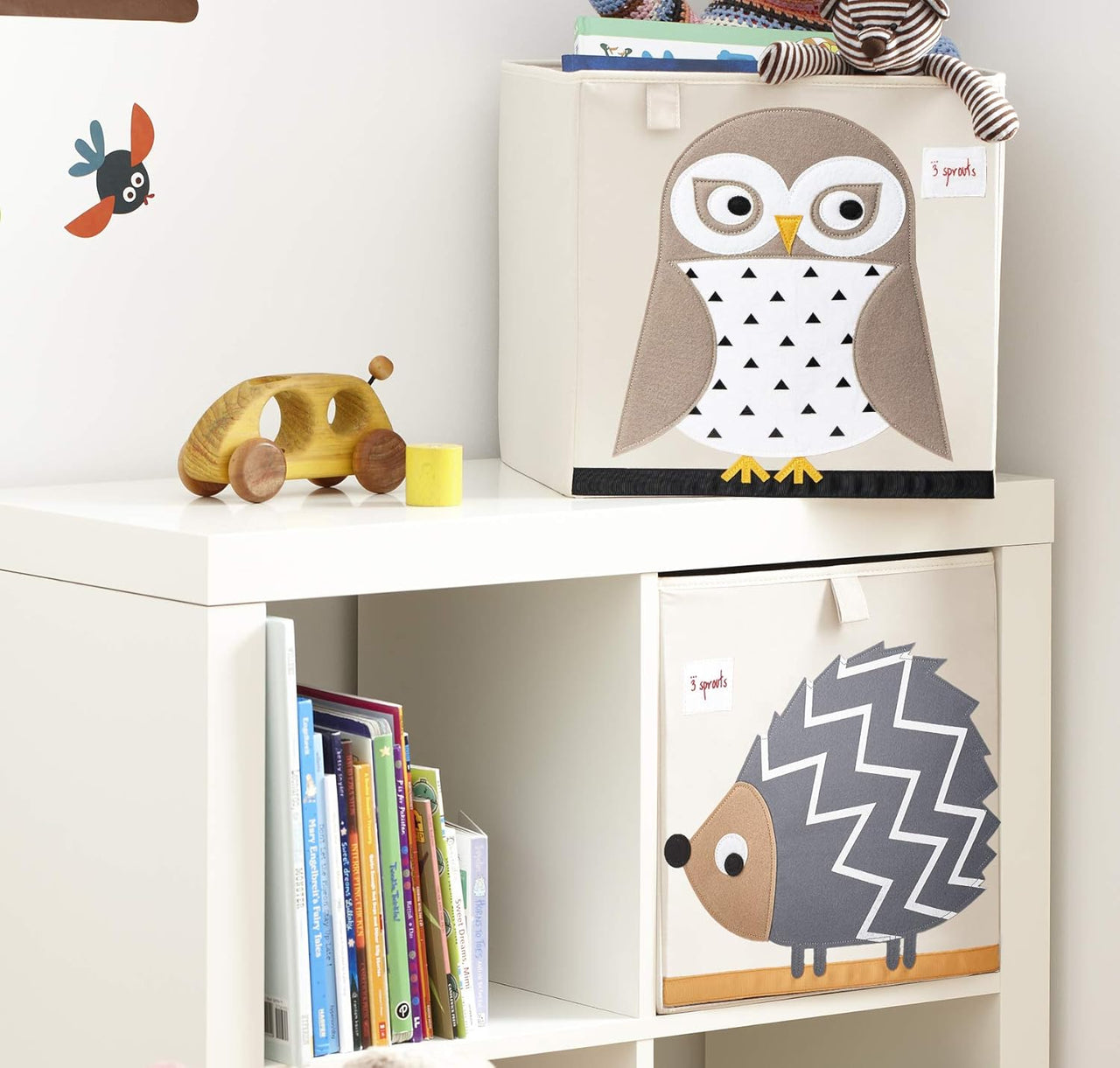 3 Sprouts Toy Storage Cube - Owl - liquidation.store