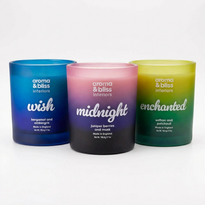 Aroma & Bliss Luxury Candle Trio - 3 Piece Scented Set
