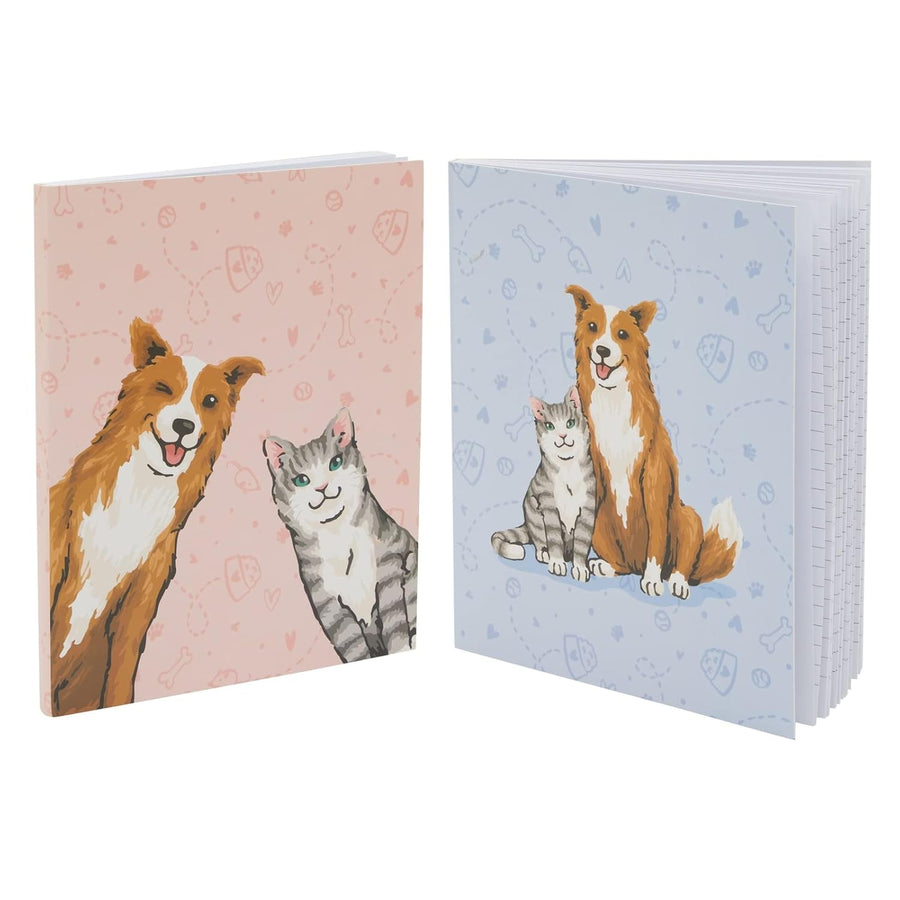 4 Pack Cat & Dog Veterinarian Journal - Lined Pink/Blue - liquidation.store