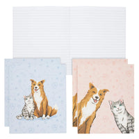 4 Pack Cat & Dog Veterinarian Journal - Lined Pink/Blue - liquidation.store