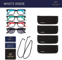 Thumbnail for 4 Pack Reading Glasses With UV Protection Unisex (+2.00) - liquidation.store