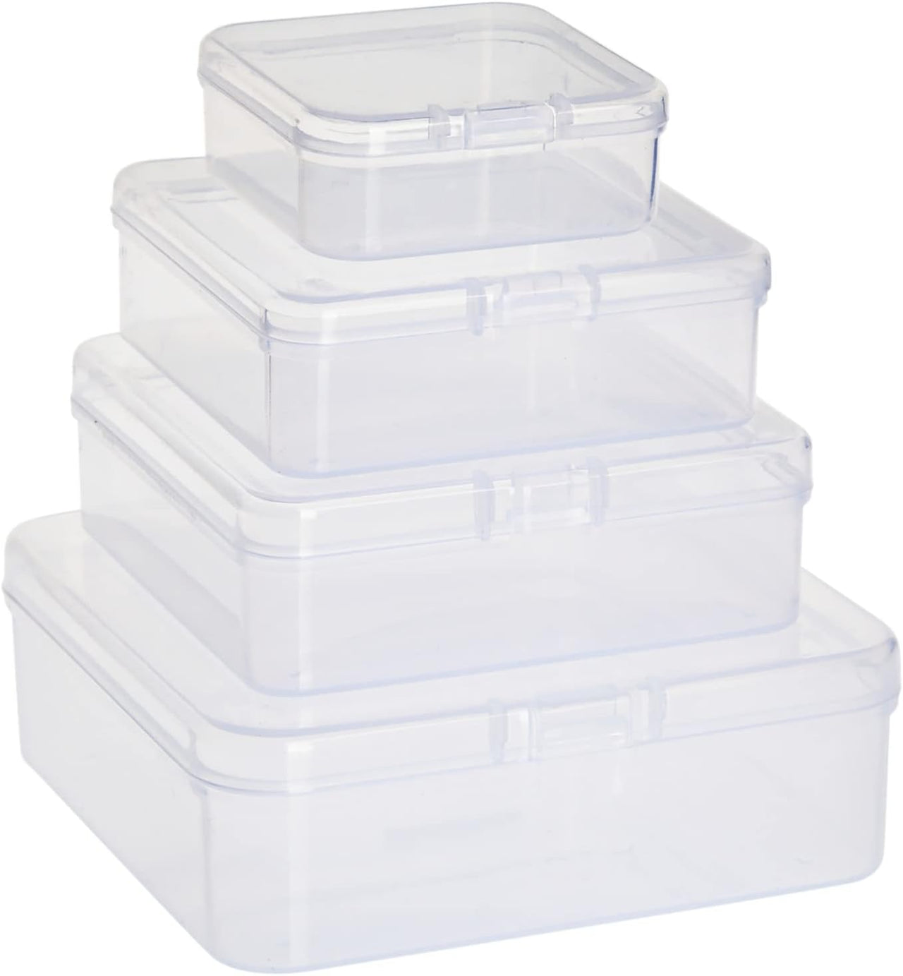 40 Piece Empty Square Mini Storage Containers with Lids (4 Sizes) - liquidation.store