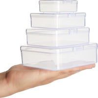 40 Piece Empty Square Mini Storage Containers with Lids (4 Sizes) - liquidation.store