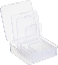 40 Piece Empty Square Mini Storage Containers with Lids (4 Sizes) - liquidation.store