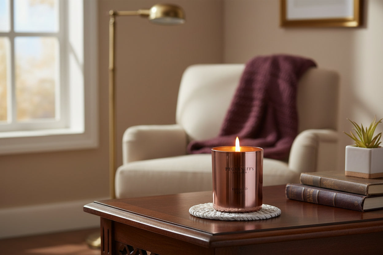 Pecksniffs Bronzed Pearl Scented Candle - 1 Wick (198g)