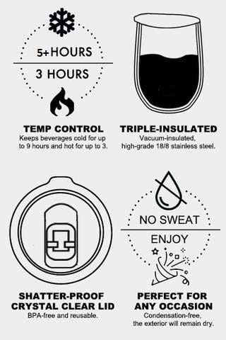 Happy Earth Stainless Steel Insulated Travel mug - 350ml (Black)