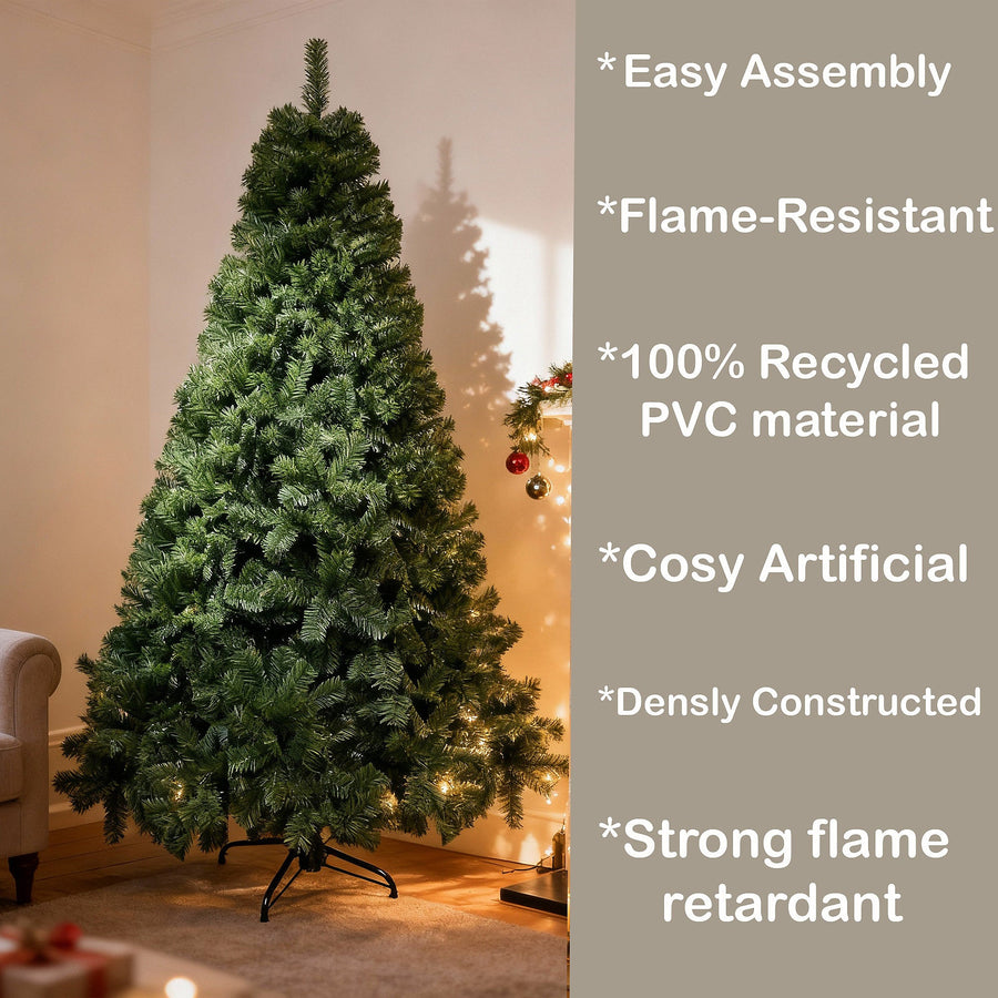 4FT Alaskan Pine Green Artificial Bushy Christmas Tree - 230 Tips - liquidation.store
