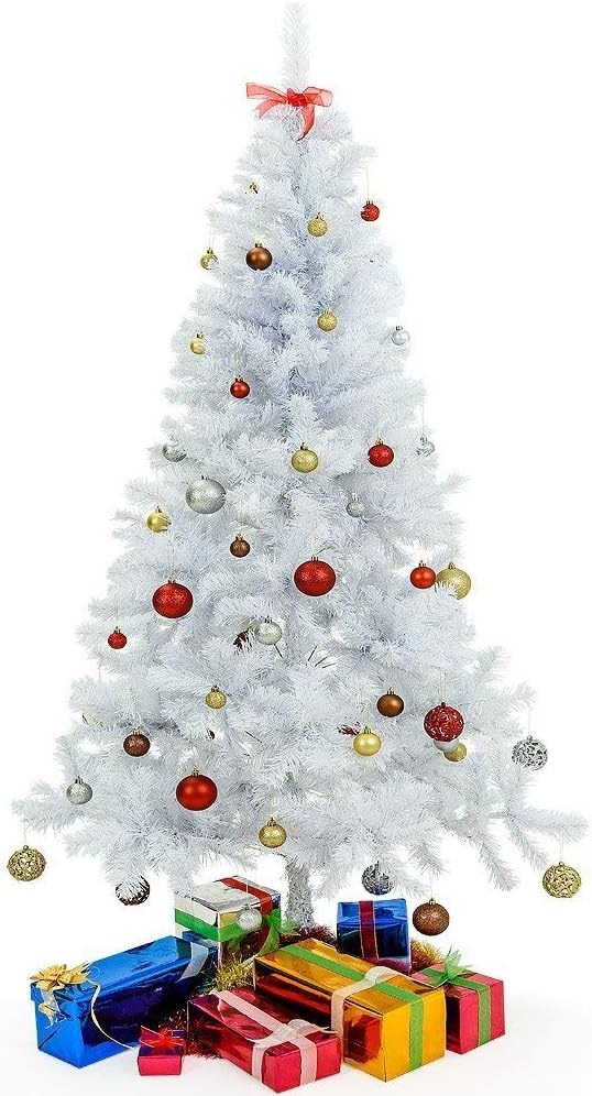 4FT Alaskan Pine White Artificial Bushy Christmas Tree - 230 Tips - liquidation.store