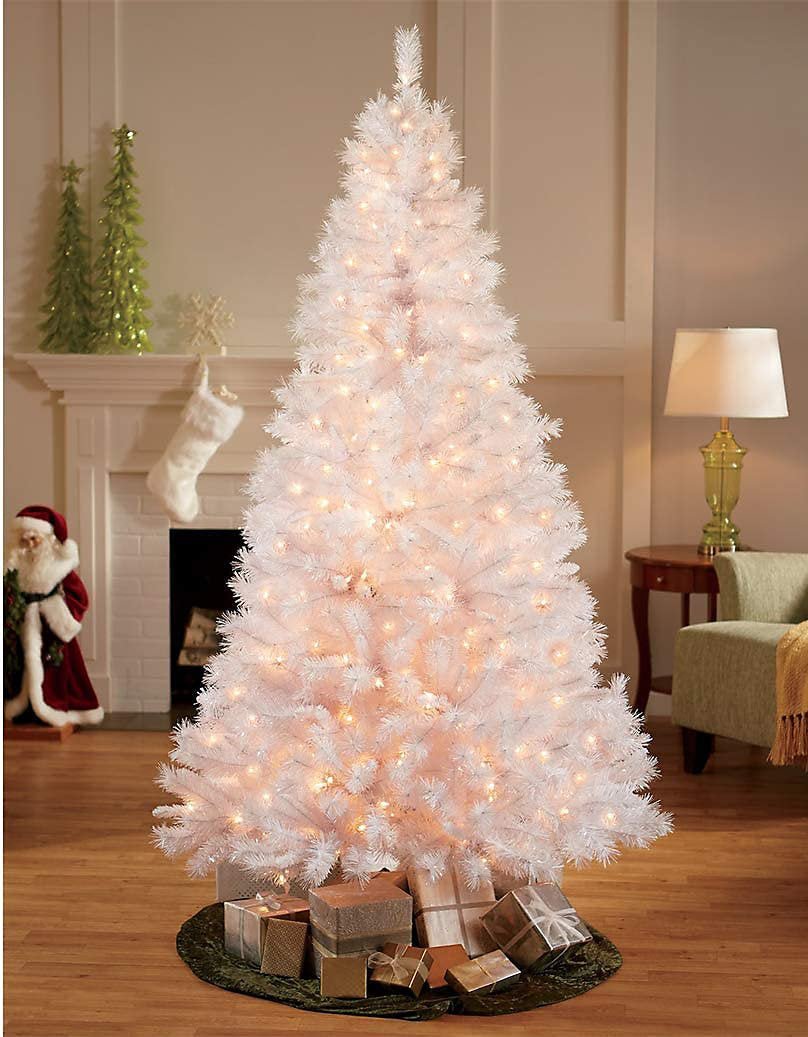 4FT Alaskan Pine White Artificial Bushy Christmas Tree - 230 Tips - liquidation.store