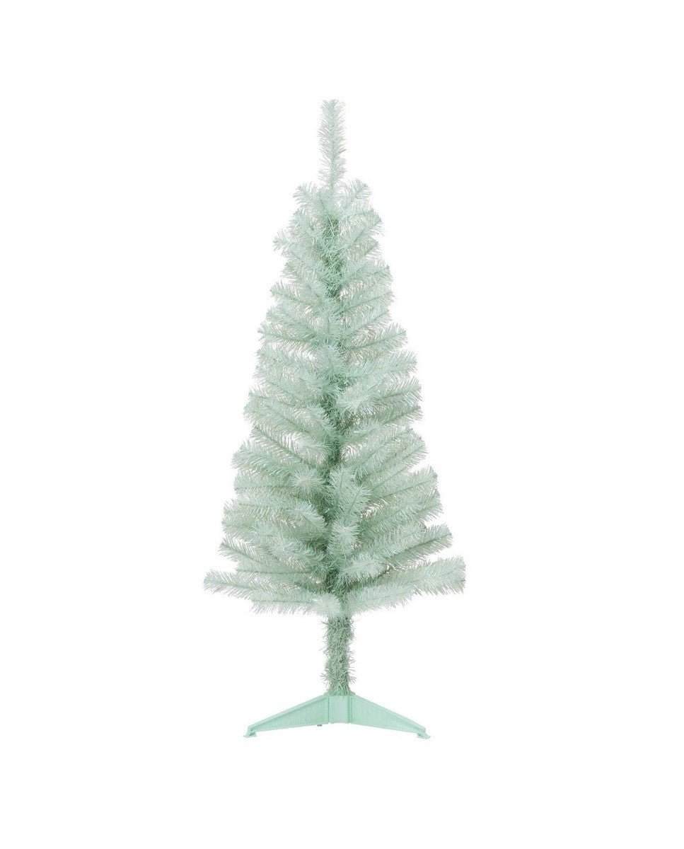 4ft Orelle Iridescent Green Light Wrapped Artificial Christmas Tree - liquidation.store