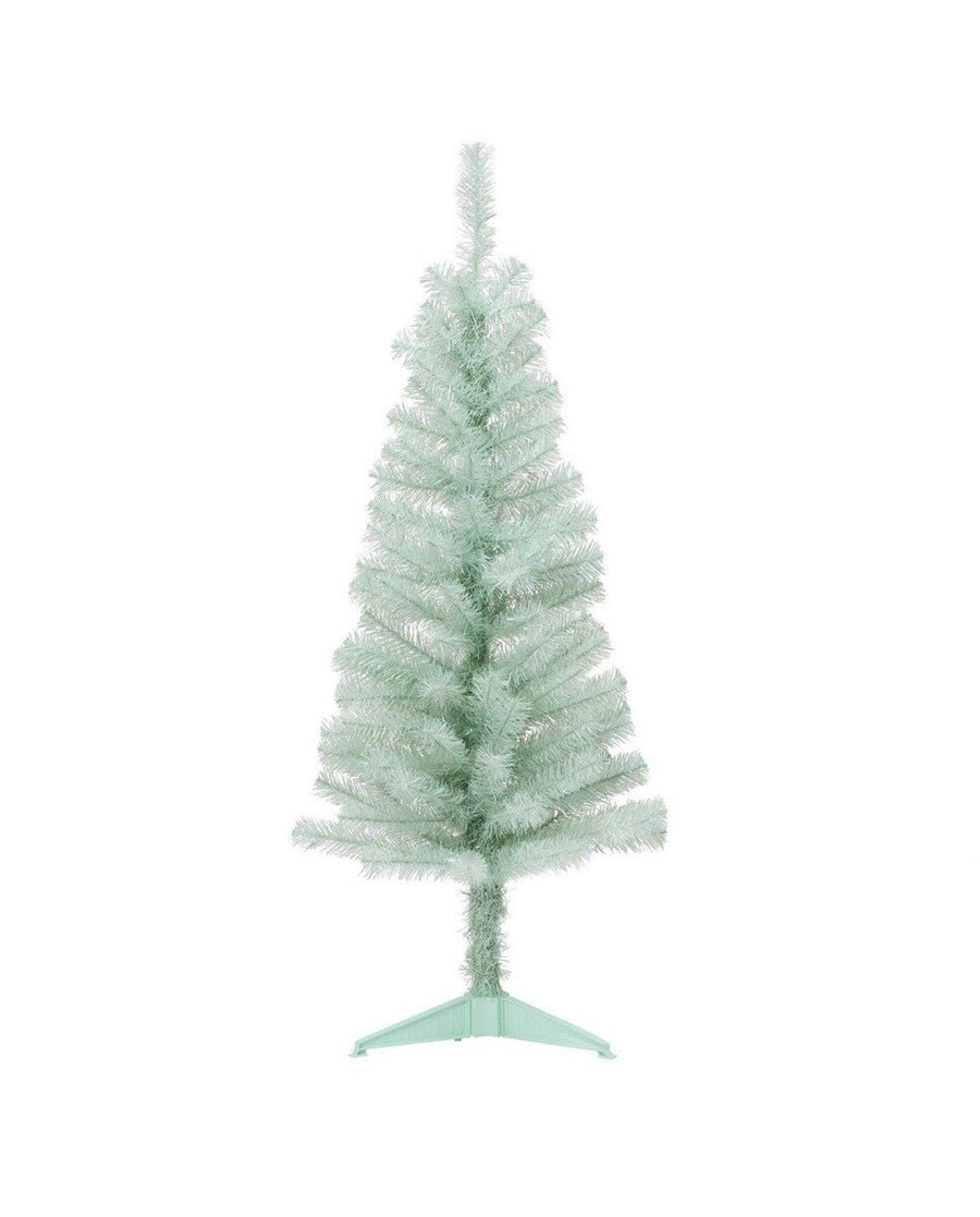 4ft Orelle Iridescent Green Light Wrapped Artificial Christmas Tree - liquidation.store