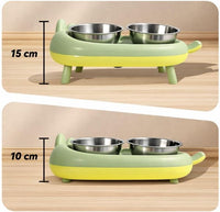 15° Elevated Cat Food Bowls For Cats & Small Dogs - Purple