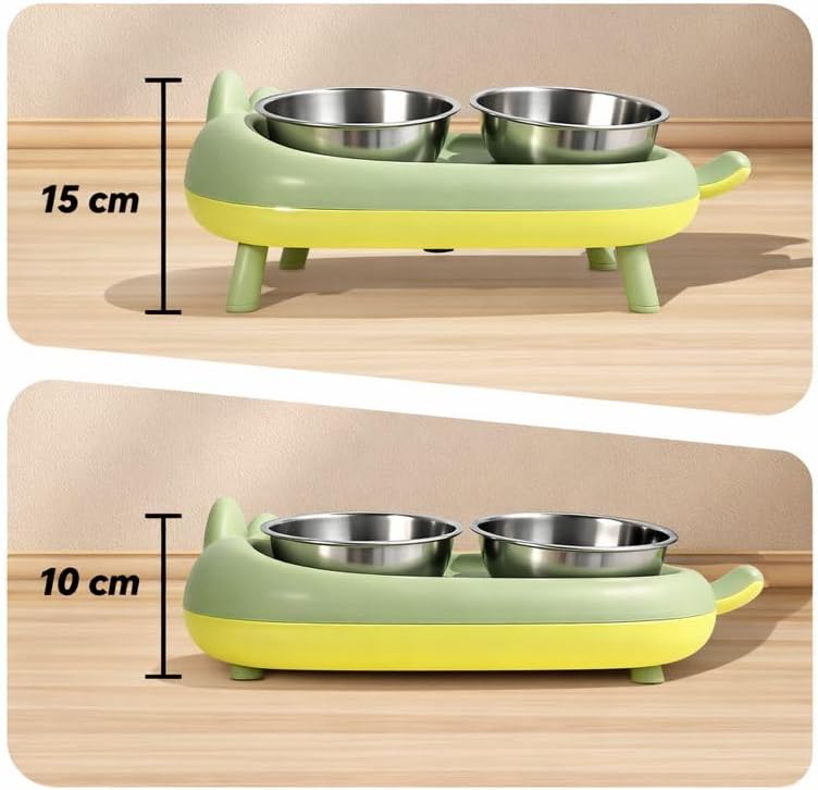 15° Elevated Cat Food Bowls For Cats & Small Dogs - Purple