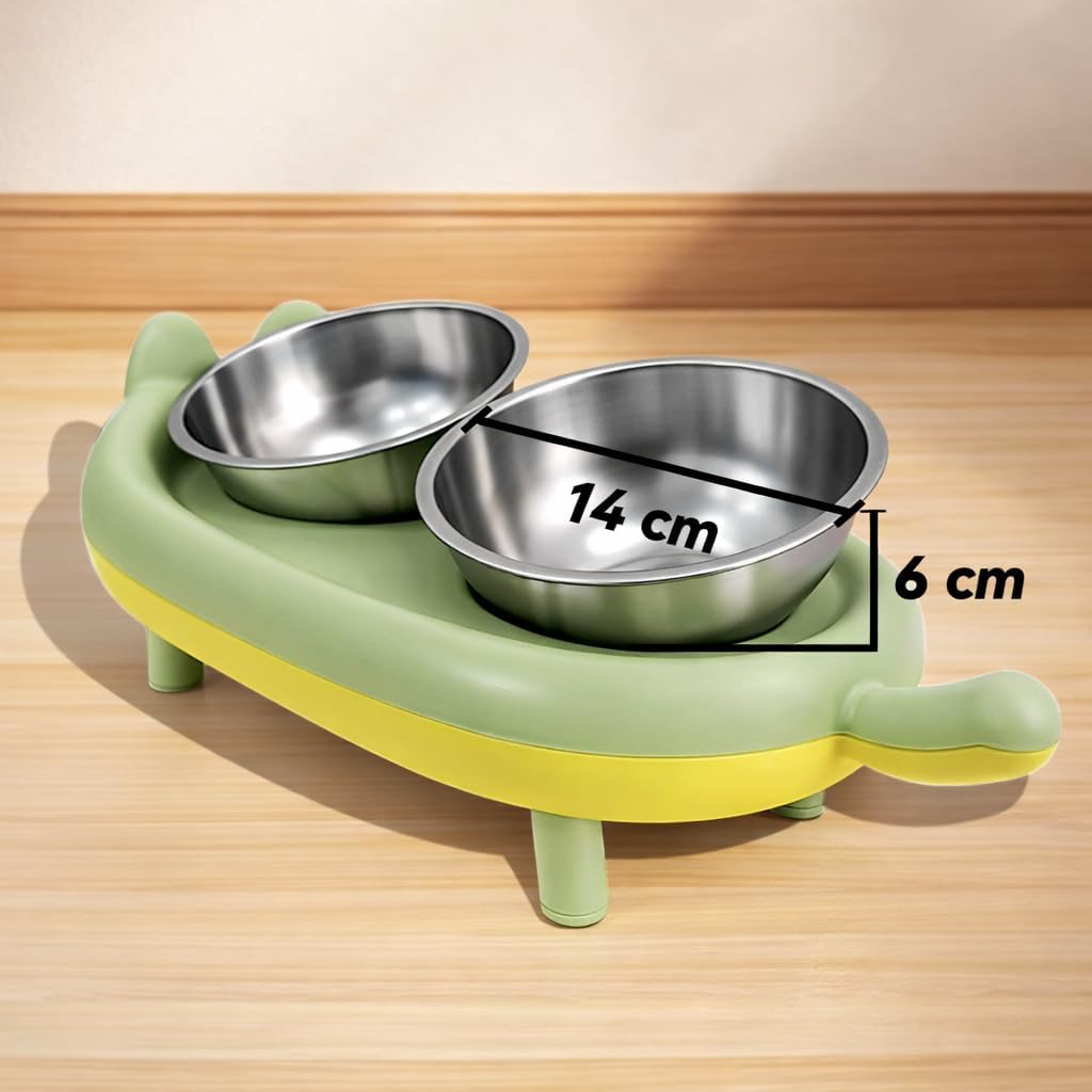 15° Elevated Cat Food Bowls For Cats & Small Dogs - Purple