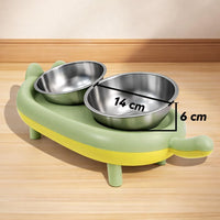 15° Elevated Cat Food Bowls For Cats & Small Dogs - Purple