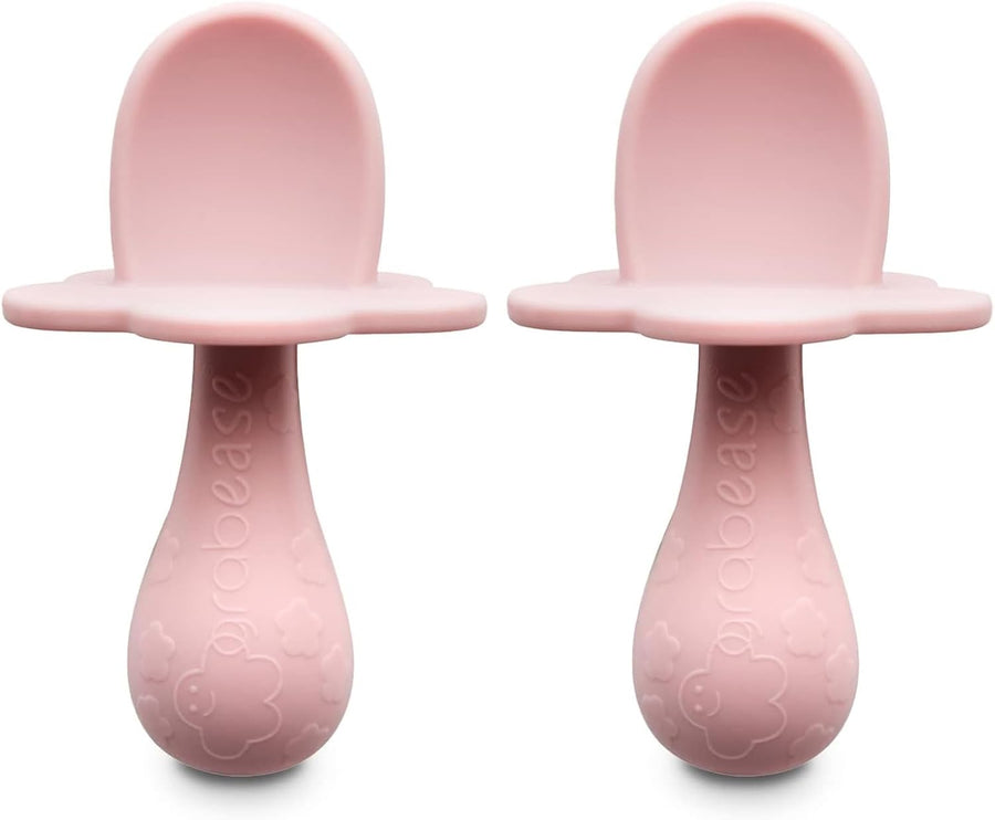 Grabease Silicone Spoons 2-Pack (Blush Pink)